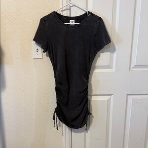 PINK Victoria's Secret Gray T-Shirt dress with rushing tie sides